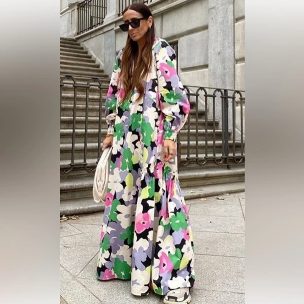 H&M  Floral Long Dress - Picture 5 of 12